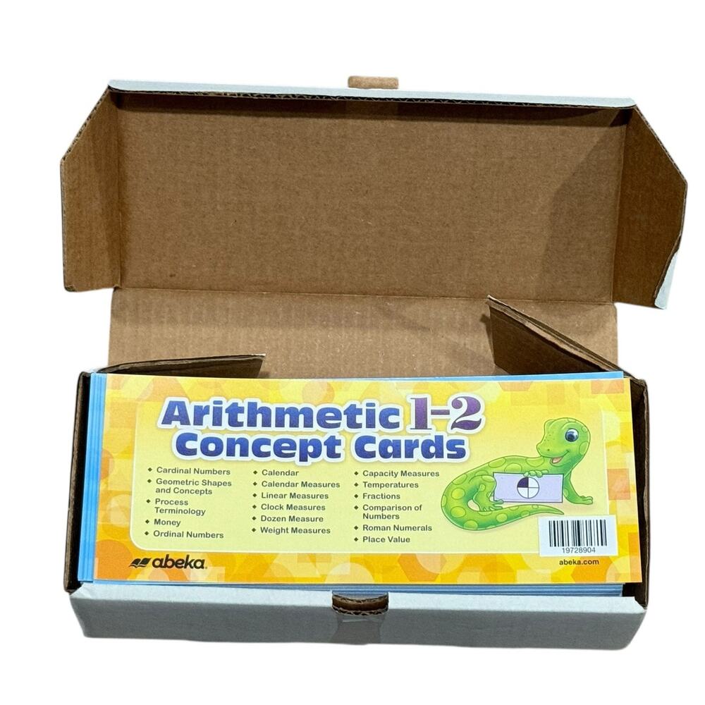 Abeka Arithmetic 1-2 Concept Flash Cards Learning Math Homeschool Educational